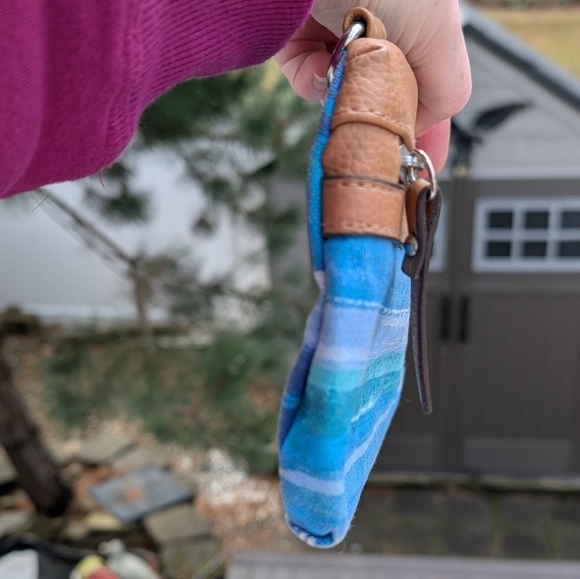 Rosetti Blue, White and Green Pouch (New) - Picture 3 of 8